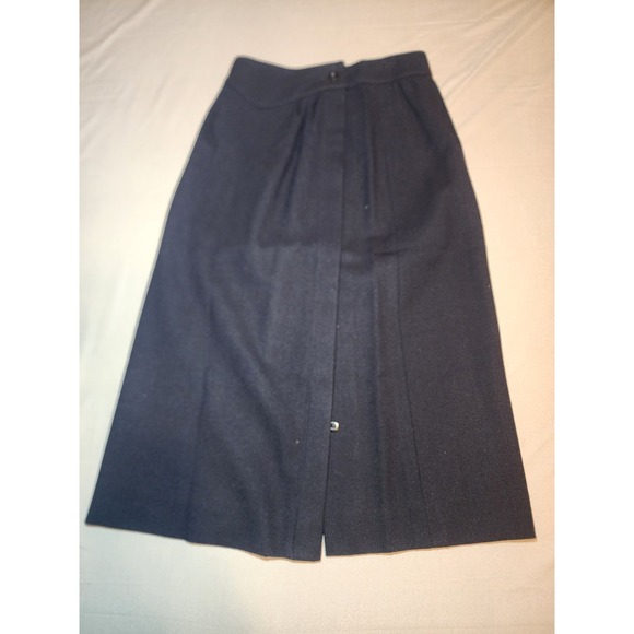 The Unbranded Brand Dresses & Skirts - Vintage 1990s Women's Navy Blue A-Line Midi Skirt Size 4